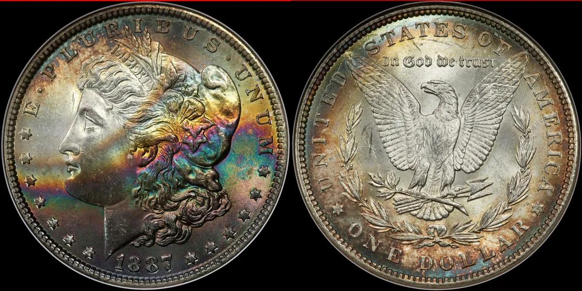 1887-Morgan-Dollar-Rainbow-Toned-NGC-MS-65