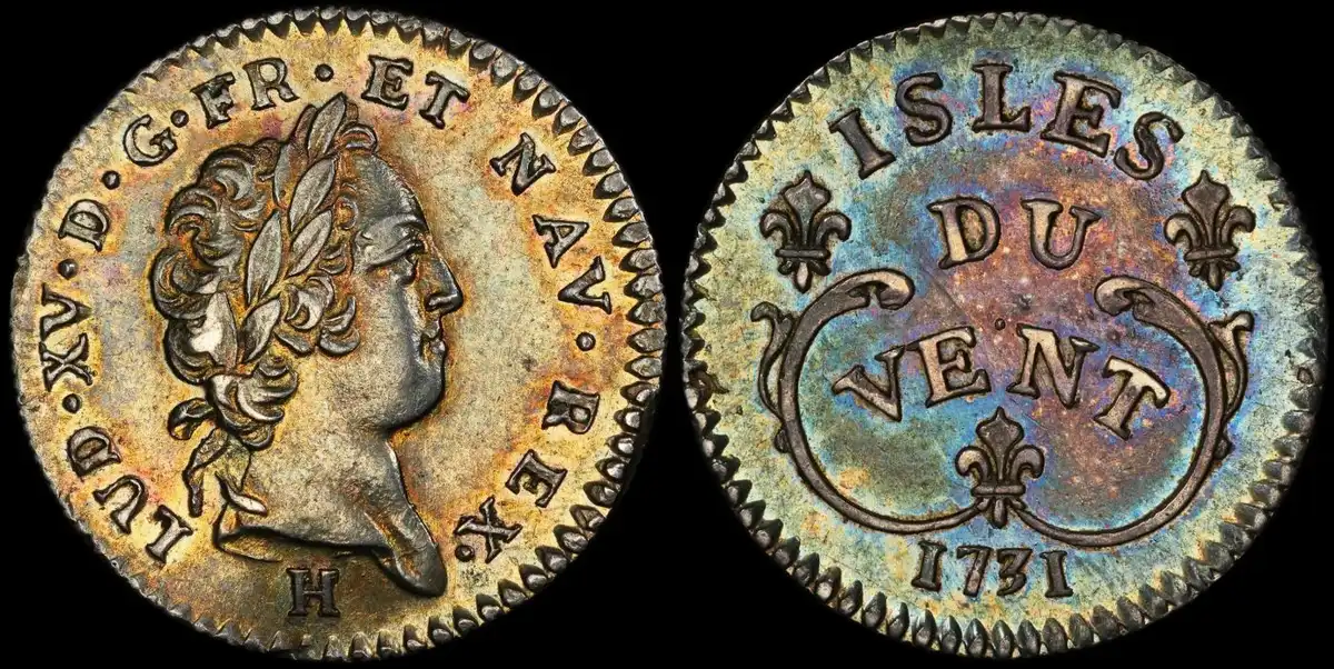 1731-H-12-Sols,-Windward-Islands,-PCGS-MS-64