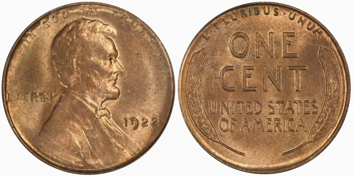 1922-No-D-Lincoln-Wheat-Cent,-Top-Pop,-MS-64RD