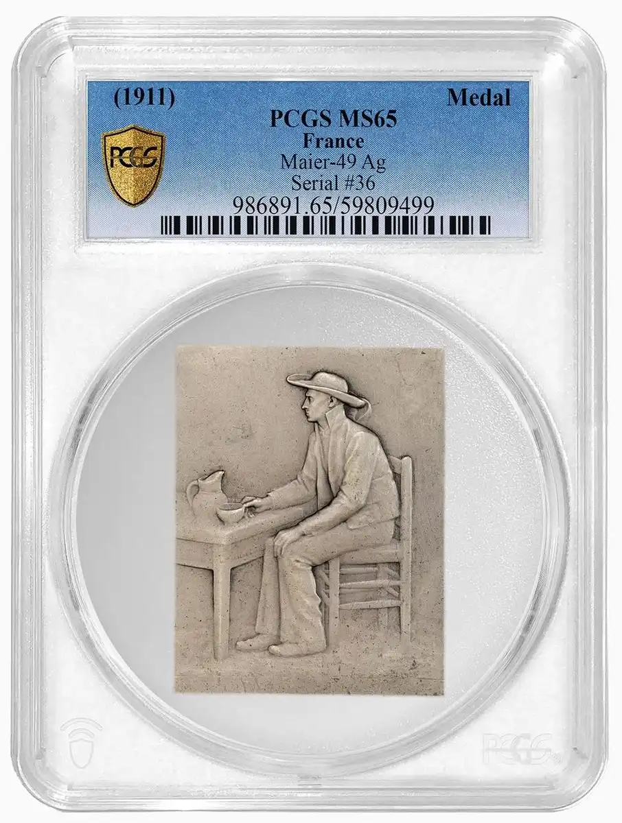 1911-French-Medal-By-Pierre-Lenoir-Depict-The-Bretons,-PCGS-MS-65