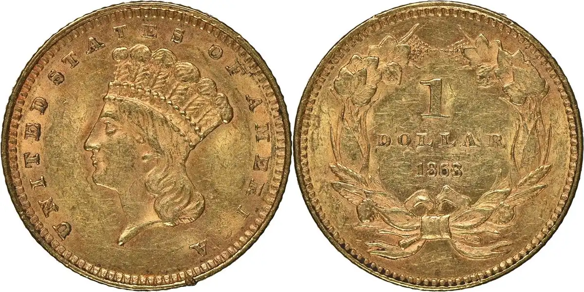 Counterfeit-Detection:-1863-Gold-Dollar-Altered-Date