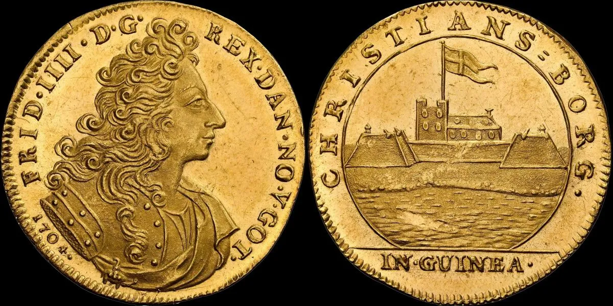 1704-Denmark-2-Ducat,-Copenhagen-Mint,-Frederik-IV---NGC-Unc-Details