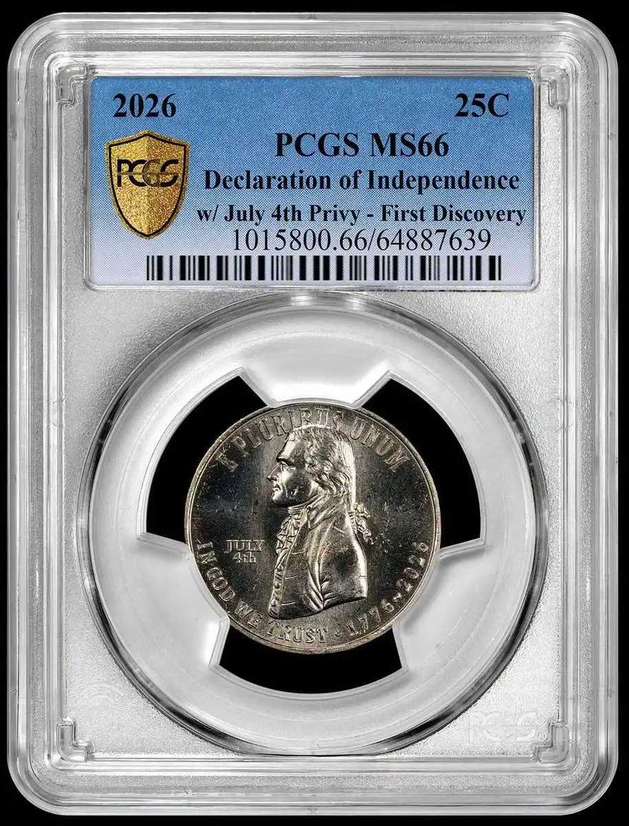 2026-Declaration-Of-Independence-Quarter-With-July-4th-Privy-Mark,-PCGS-MS-66