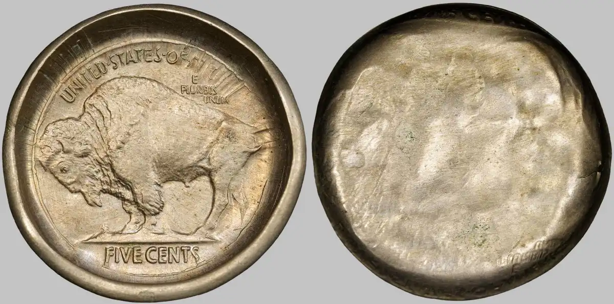 No-Date-Deep-Reverse-Die-Cap-Buffalo-Nickel-Error,-PCGS-AU-58