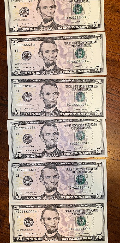 Over-100-Sequential-$5-Dollar-Bills.-Are-These-Rare?