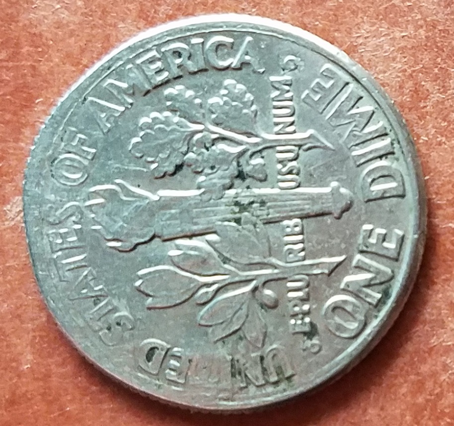 1981-D-Roosevelt-Dime-With-1972-D-Punch-On-Head