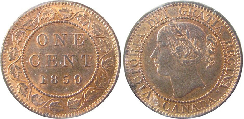 A-Comparison-Of-High-Grade-1859-W9/8-Cents