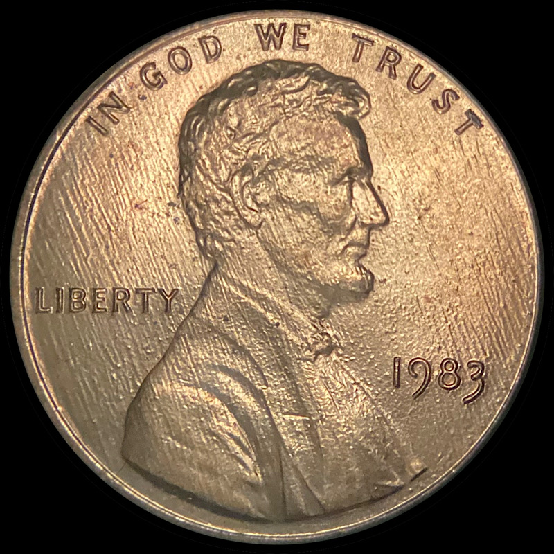 1983-Lincoln-Memorial-Cent-With-Odd-Texture.