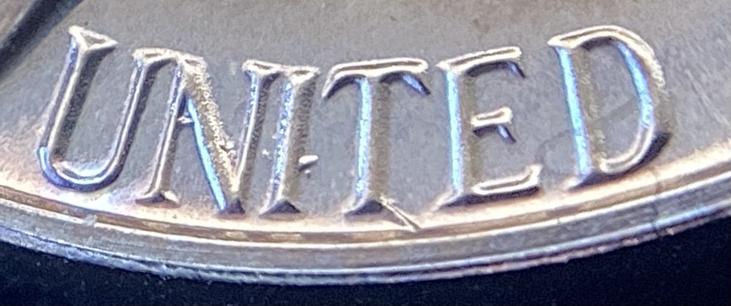 1964-Proof-Nickel,-Nice-Toning-With-Unusual-Crack-Or-Gouge.