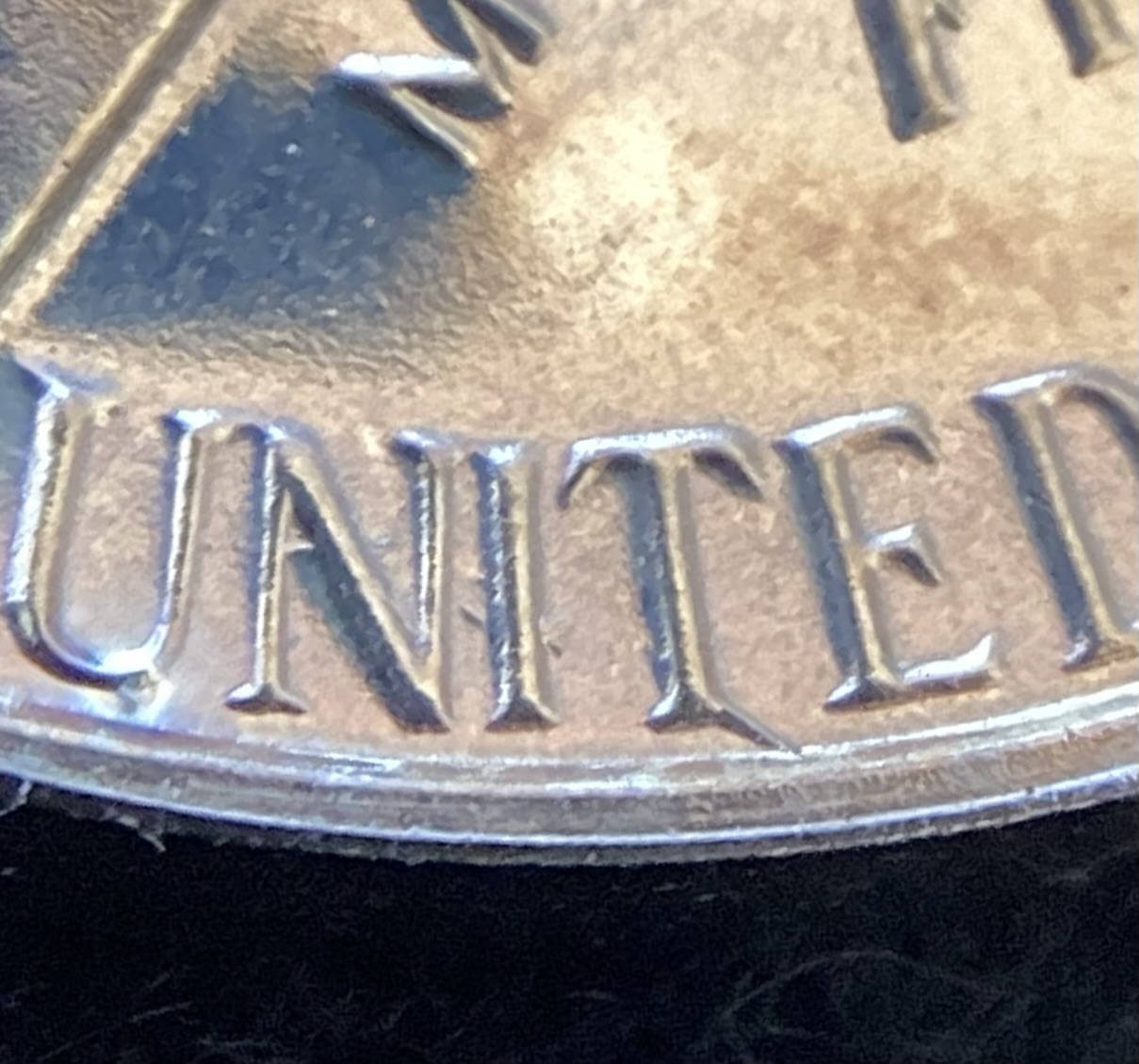1964-Proof-Nickel,-Nice-Toning-With-Unusual-Crack-Or-Gouge.
