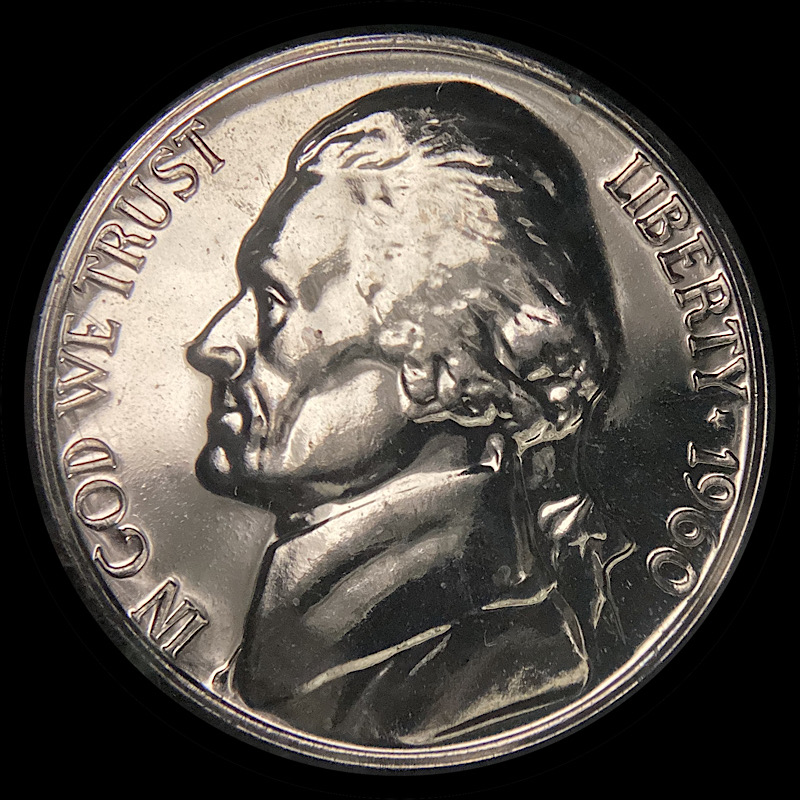 Puzzling-1960-Jefferson-Proof-Nickel-DDR.
