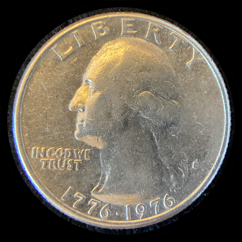 1976-Bicentennial-Quarter-With-Abraded-Die-Clash.