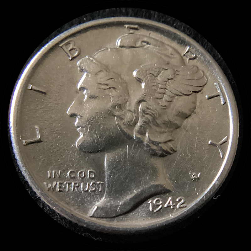1942-S-Mercury-Dime-For-Grading,-FS-501-Imm.