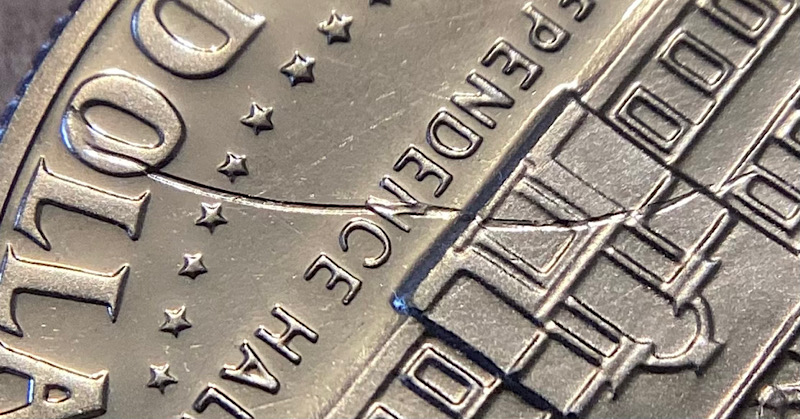 1976-S-Kennedy-Bicentennial-Proof:-Strike-Through-Or-Scratch?
