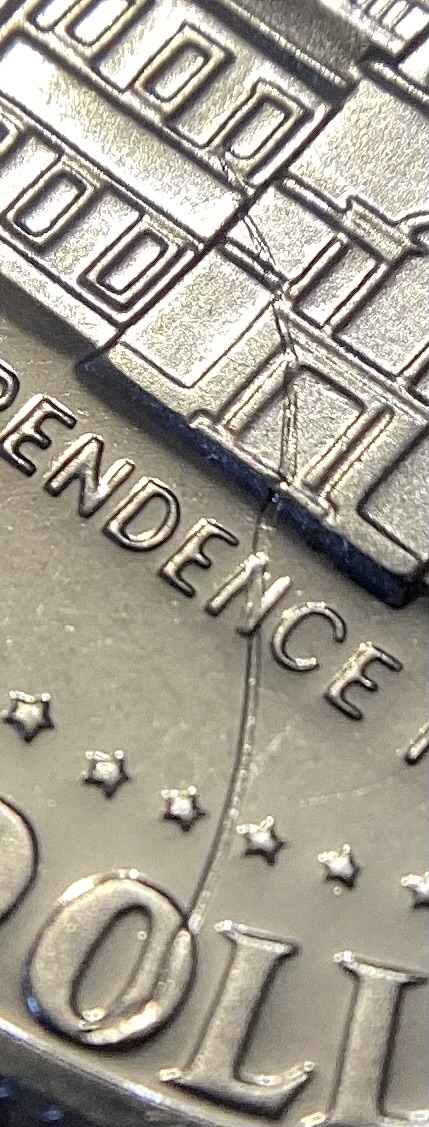 1976-S-Kennedy-Bicentennial-Proof:-Strike-Through-Or-Scratch?