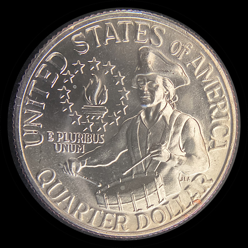 1976-D-Bicentennial-Quarter-With-Folded-Lamination?