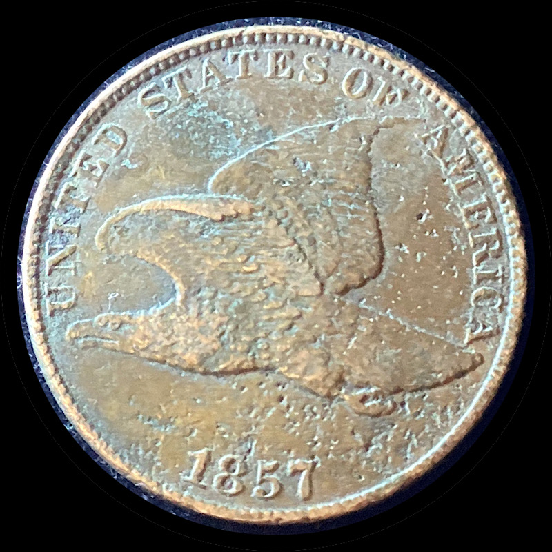 Another-1857-Flying-Eagle-Cent,-Mule-Clash-With-Quarter-Snow-8-FS-901.