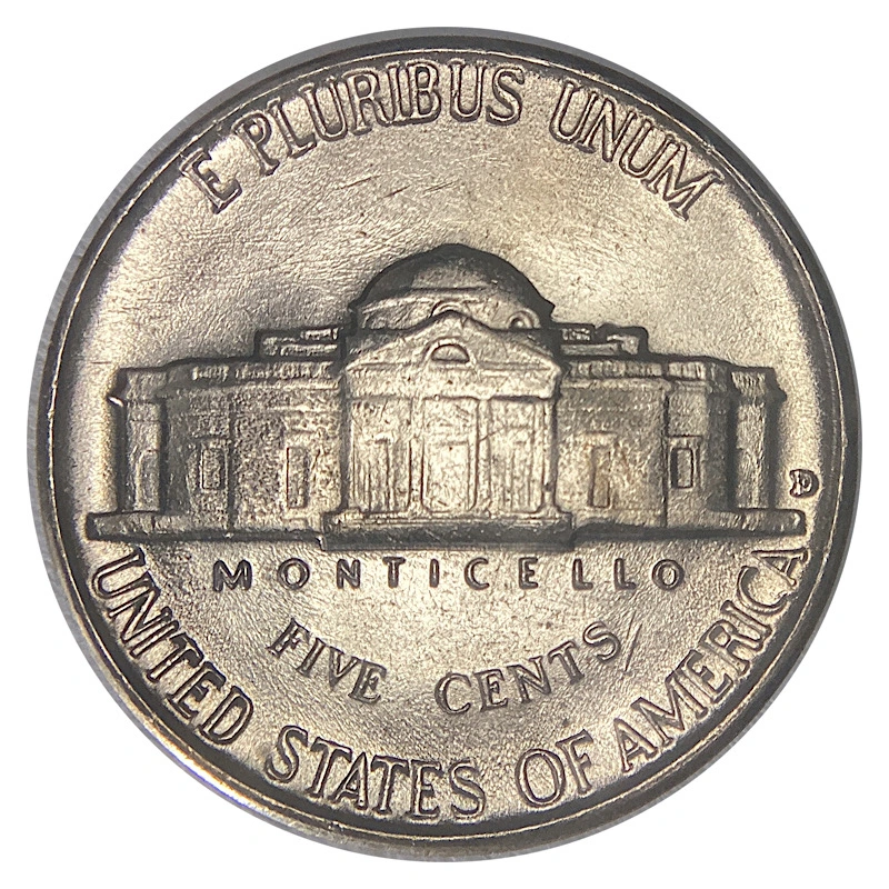 1955-D/S-Jefferson-Nickel,-OMM-002-Overmintmark.