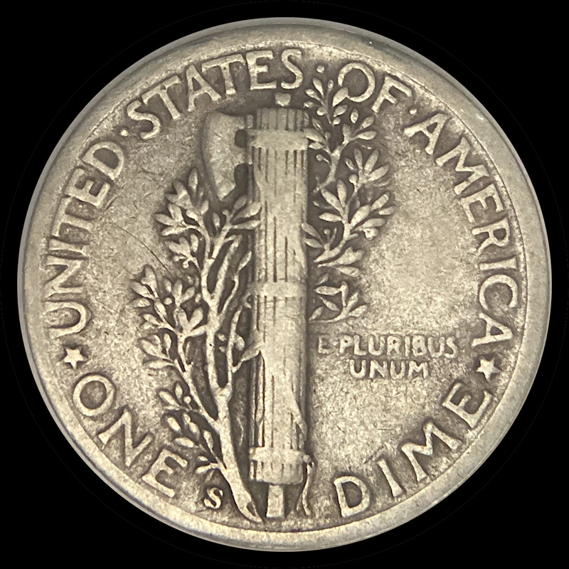 Circulated-1943-S/S-Mercury-Dime-FS-501-For-Reference.