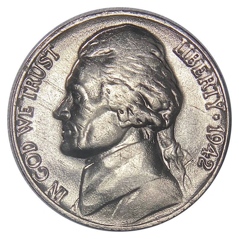 1942-Jefferson-Nickel,-DDO-FS-102-With-Wheel-Mark.