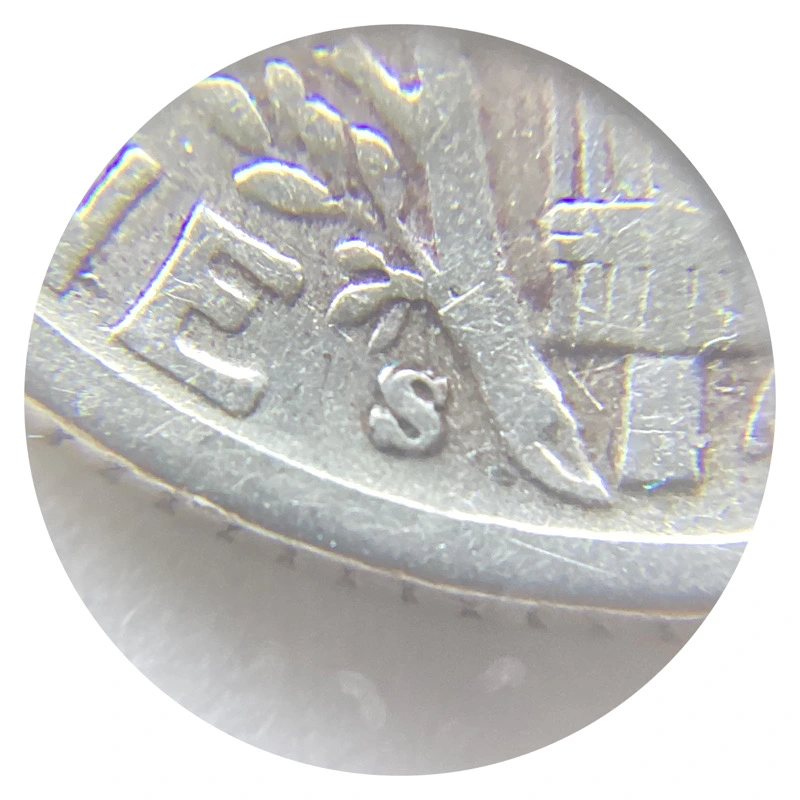 Worn:-1943-S/S-Mercury-Dime,-FS-501.