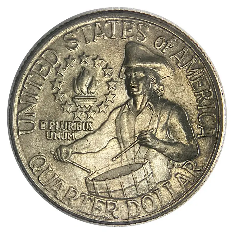 1976-D-Bicentennial-Quarter,-Die-Clash-Or-Die-Clash-Remnants.