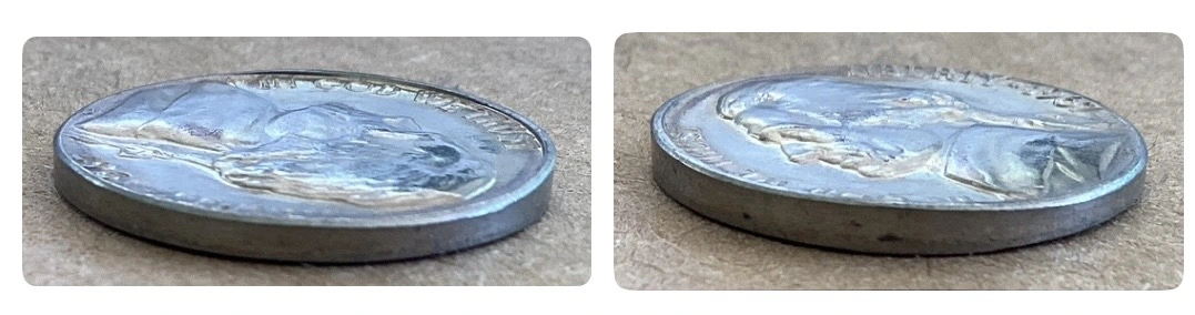 1967-Nickel,-Weirdly-Warped-Rim.-Tilted-Strike?-Tapered-Planchet?