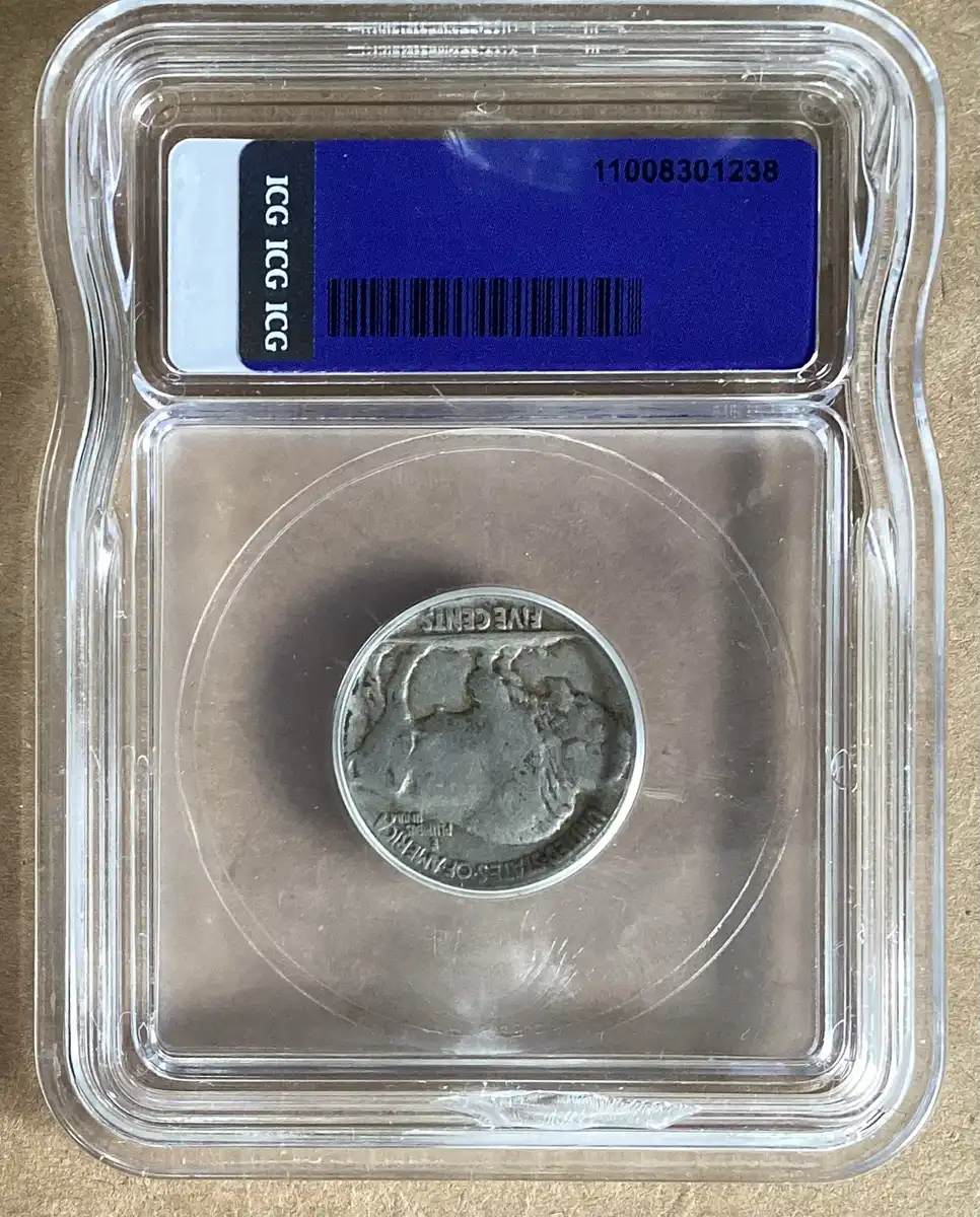 To-Crack-Or-Not-To-Crack:-1935-Buffalo-Nickel-DDR-In-ICG-Slab.
