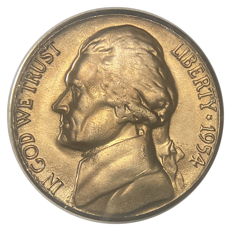 1954-S-Jefferson-Nickel,-DDR-FS-801,-Toned-Bu.