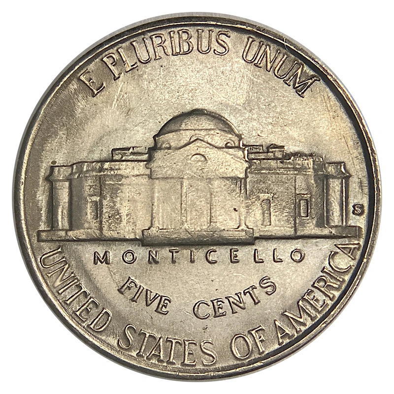 1941-S-Nickel,-Overpolished-Die.