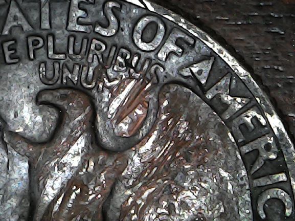 1965-Quarter-Dollar-...dark-With-Something-Inside-The-Coin?