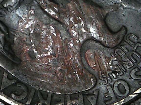1965-Quarter-Dollar-...dark-With-Something-Inside-The-Coin?