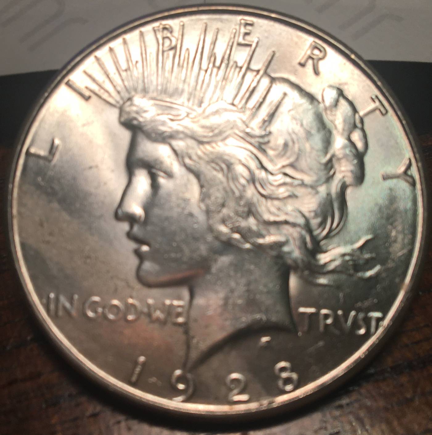 1928-S-Peace-Streak-On-Obverse