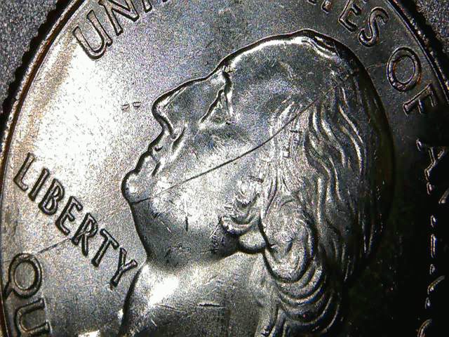 2019-D-Amp-Quarter-Die-Scratch?-PMD?-On-Obverse;-MD-Or-DD-On-Liberty?