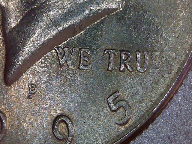 1995-P-Kennedy-Half--Struck-Through-Grease?--DDR?