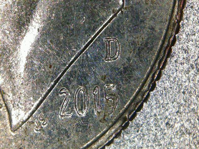 2015-D-Dime-Full-Collar-Clash-Obv/Rev,-Die-Chip-On-Mouth