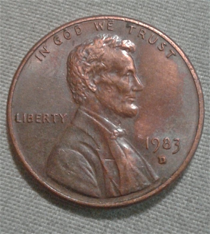 1983-D-Lincoln-Penny,-Double-Die-Or-Ear?
