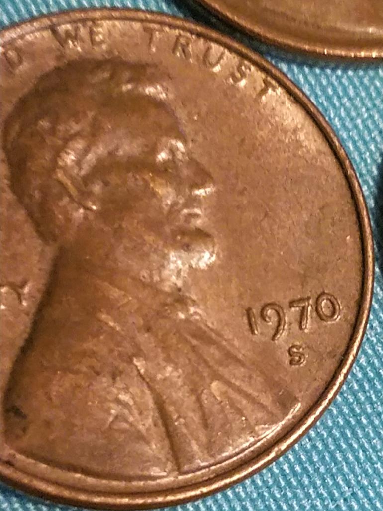 Four-Lincoln-Pennies,-All-1970's-D-And-S-Mints.