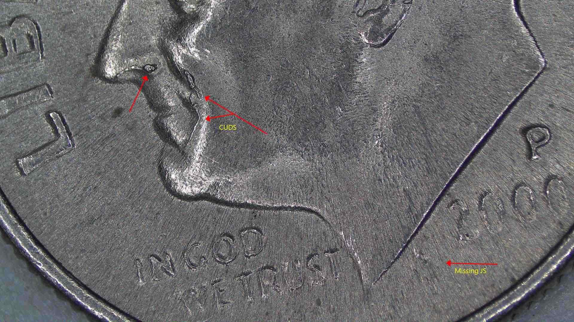 2000-P-10-Cent-Stuck-Through-Grease-Missing-Js