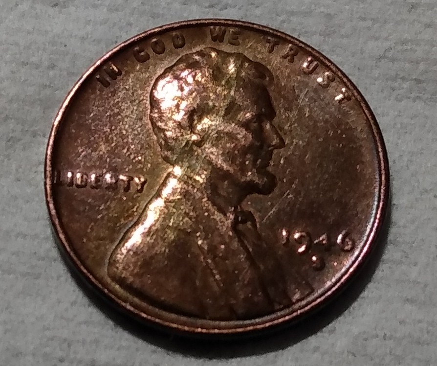 1946-S-Error-Penny?-Date-Mintmark-And-All-Lettering-On-Obverse-And-Reverse-Look-Mushed-Or-Smashed.