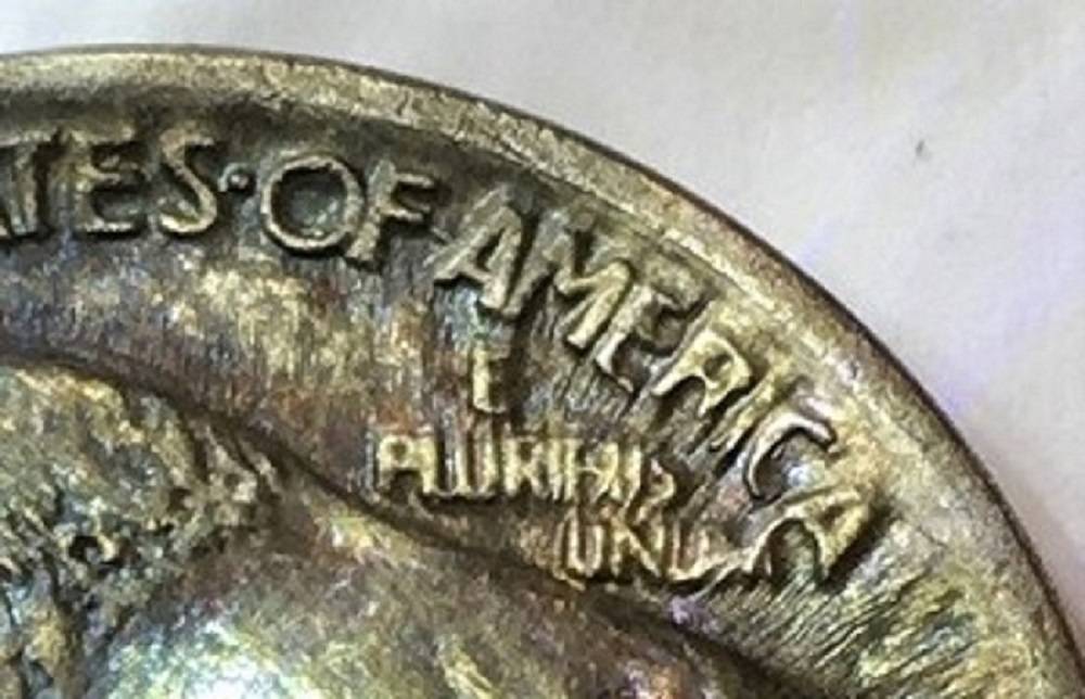 1913-D-Type-1-Buffalo-Indian-Nickel.--Toned.--Gawk.--Grade.