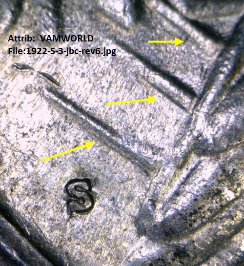 1922-S-Peace-Dollar-/-VAM-3-Tripled--Reverse-Verify