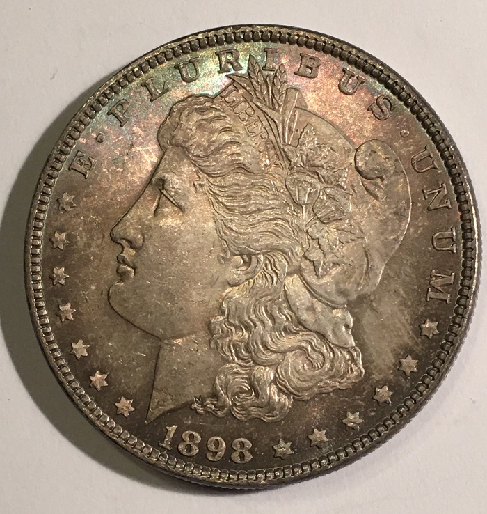 1898-Morgan-Dollar-Toned-Beautifully-Imo.--Grade/Comments