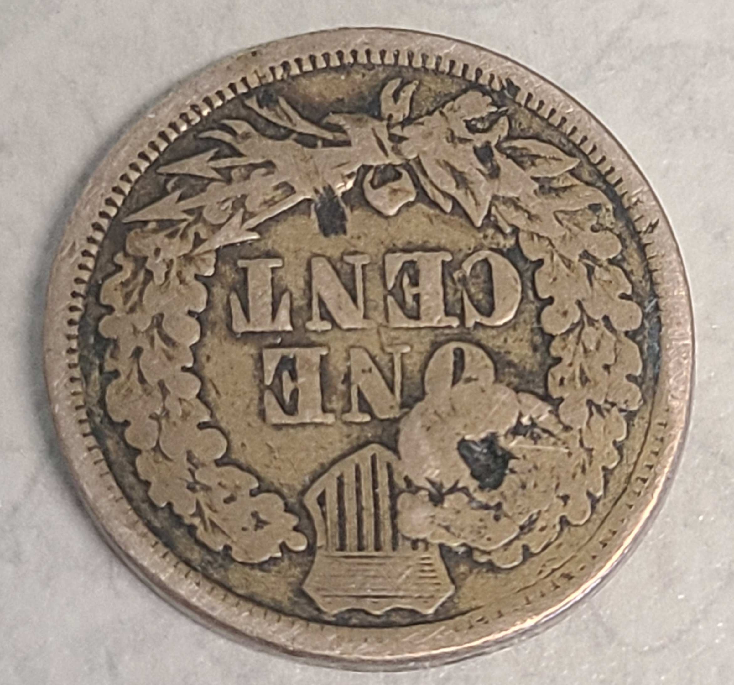 1862-Indian-Penny-With-Strange-Marks