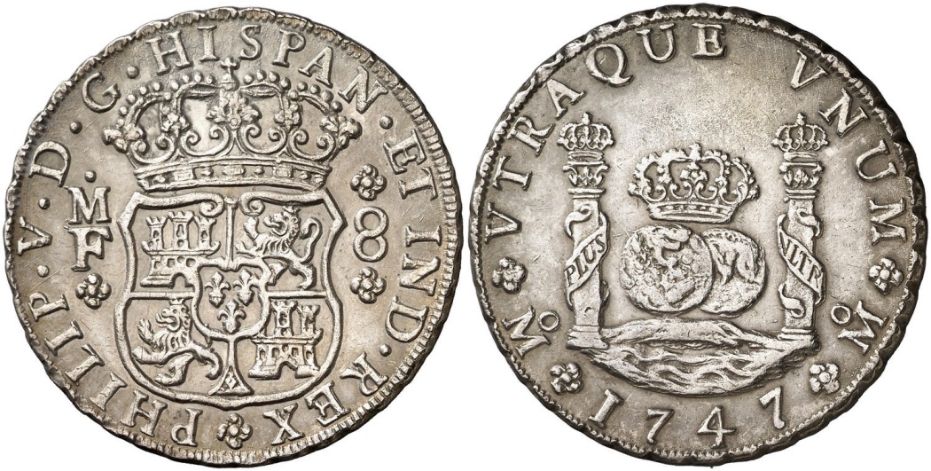 8-Reales-1765-And-1747-Mexico-Mint