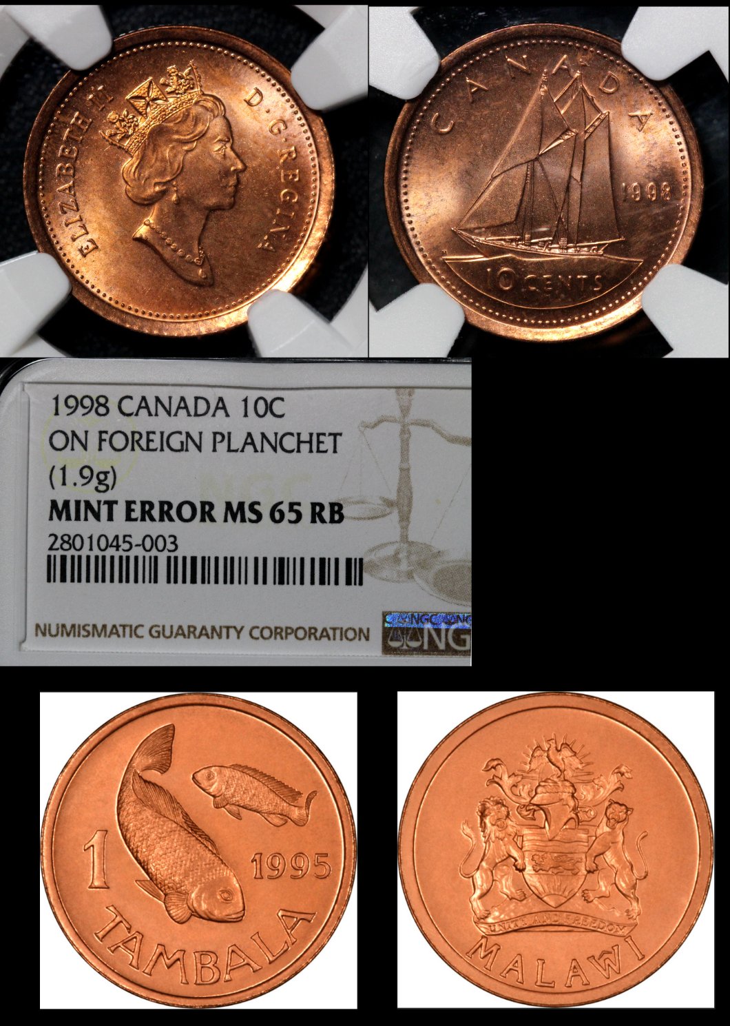 1998-10c-Struck-On-Cu-Plated-Steel-Foreign-Planchet