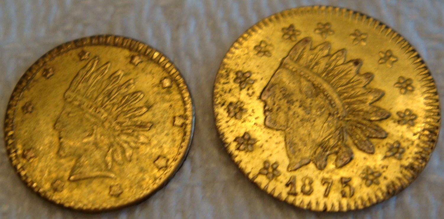 2-California-Gold-Indian-Fractionals---Authentic?