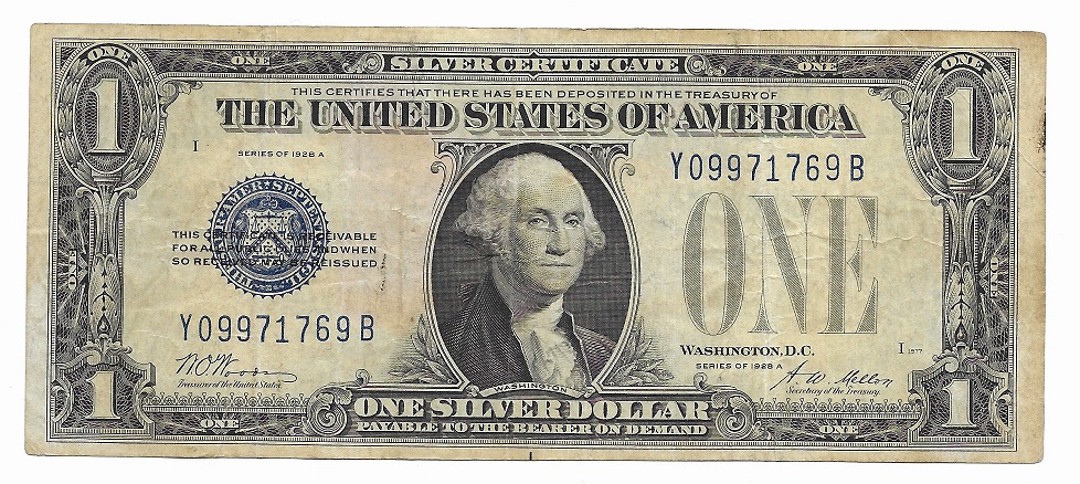 1928-$1-Silver-Certificate,-Special-Paper
