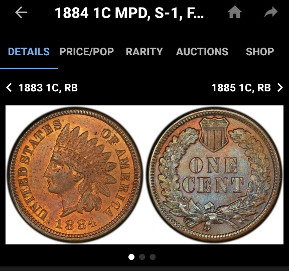 1884-Indian-Head-Cent-F.s.-401-MPD-Variety-?