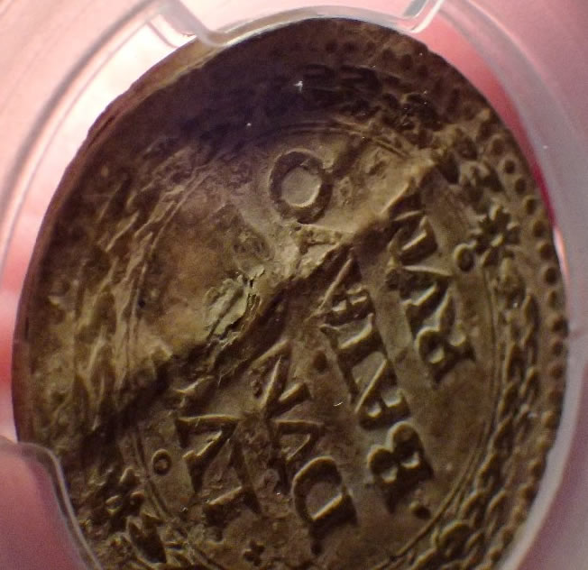 Rare-1574-Paper-Siege-Coin-Severely-Damaged-By-PCGS-During-Certification